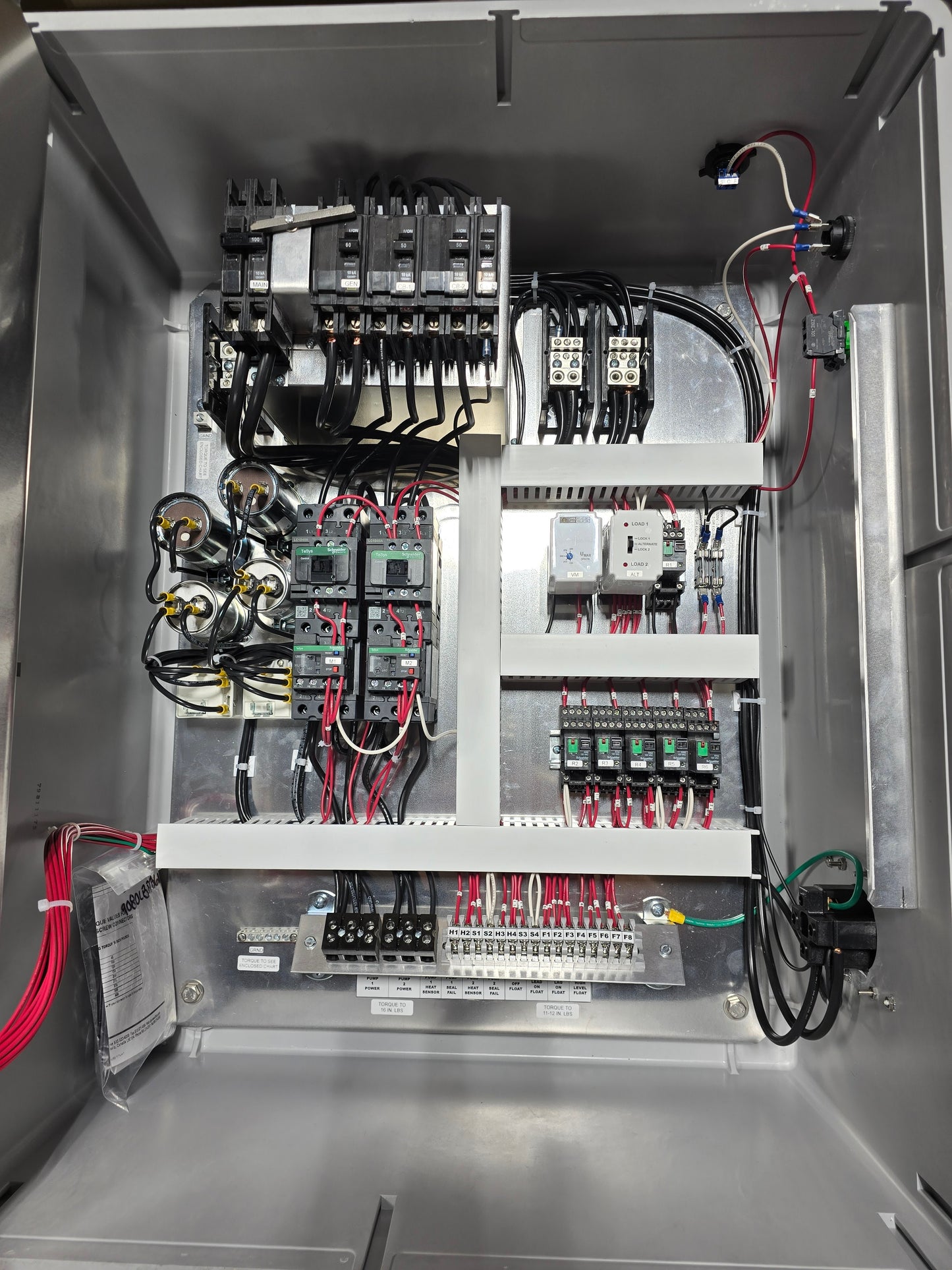 Duplex 5HP 230v 1ph DEP Lift Station Control Panel 30-40FLA