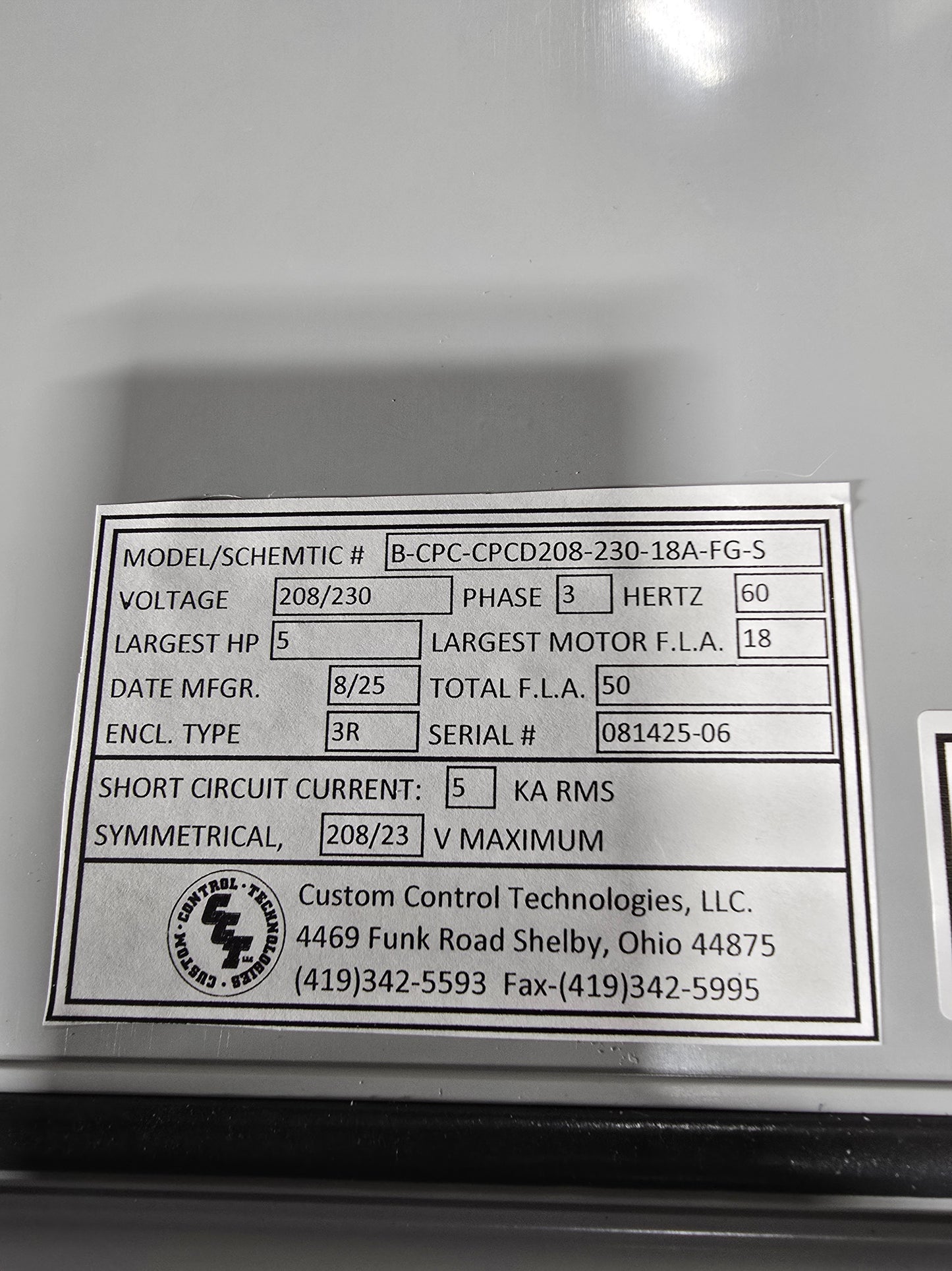 Duplex 10HP 208v/230v 3ph DEP Lift Station Control Panel 23-32FLA