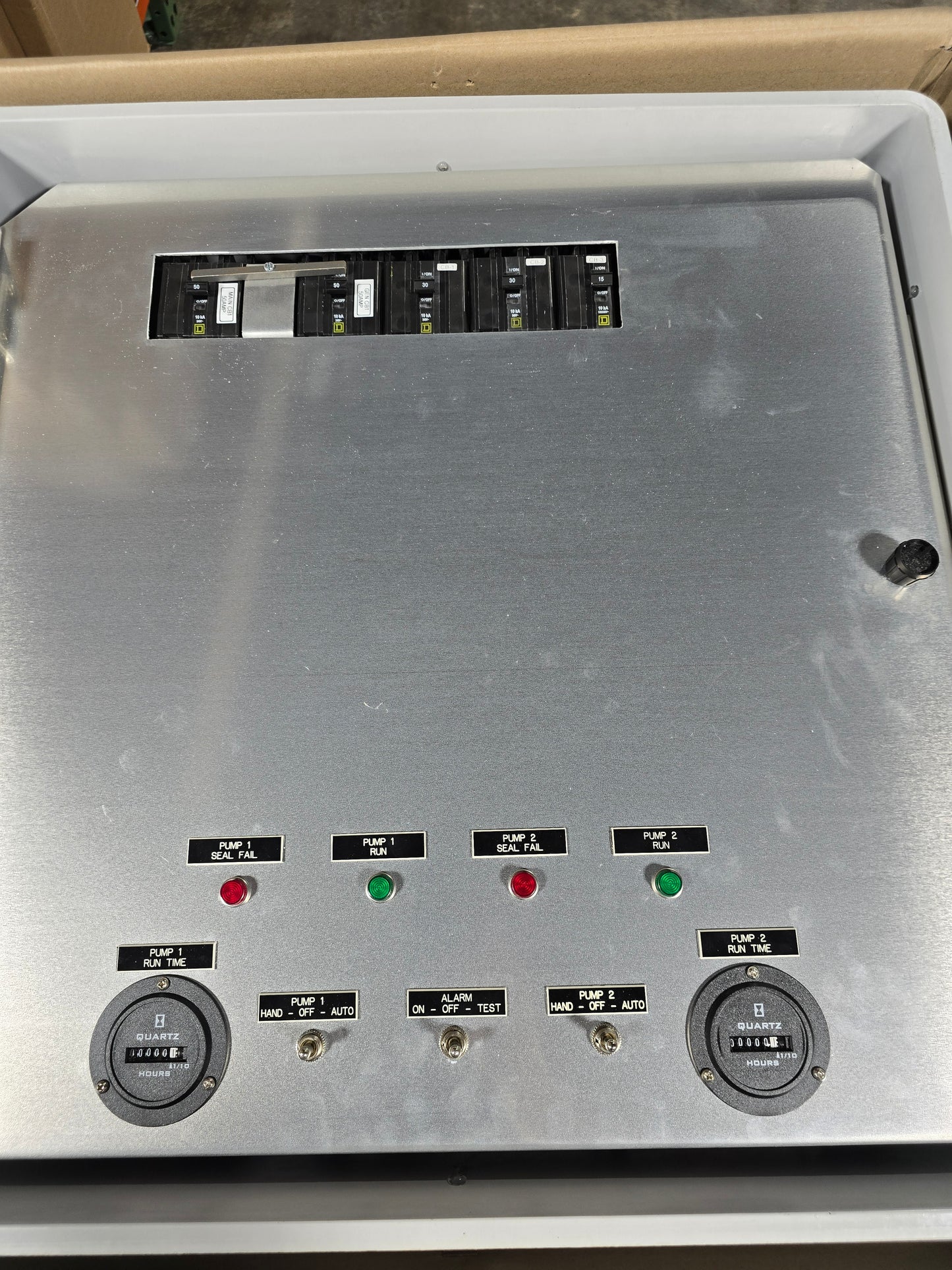 Duplex 5 HP 208/230v 3ph DEP Lift Station Control Panel 12-18FLA