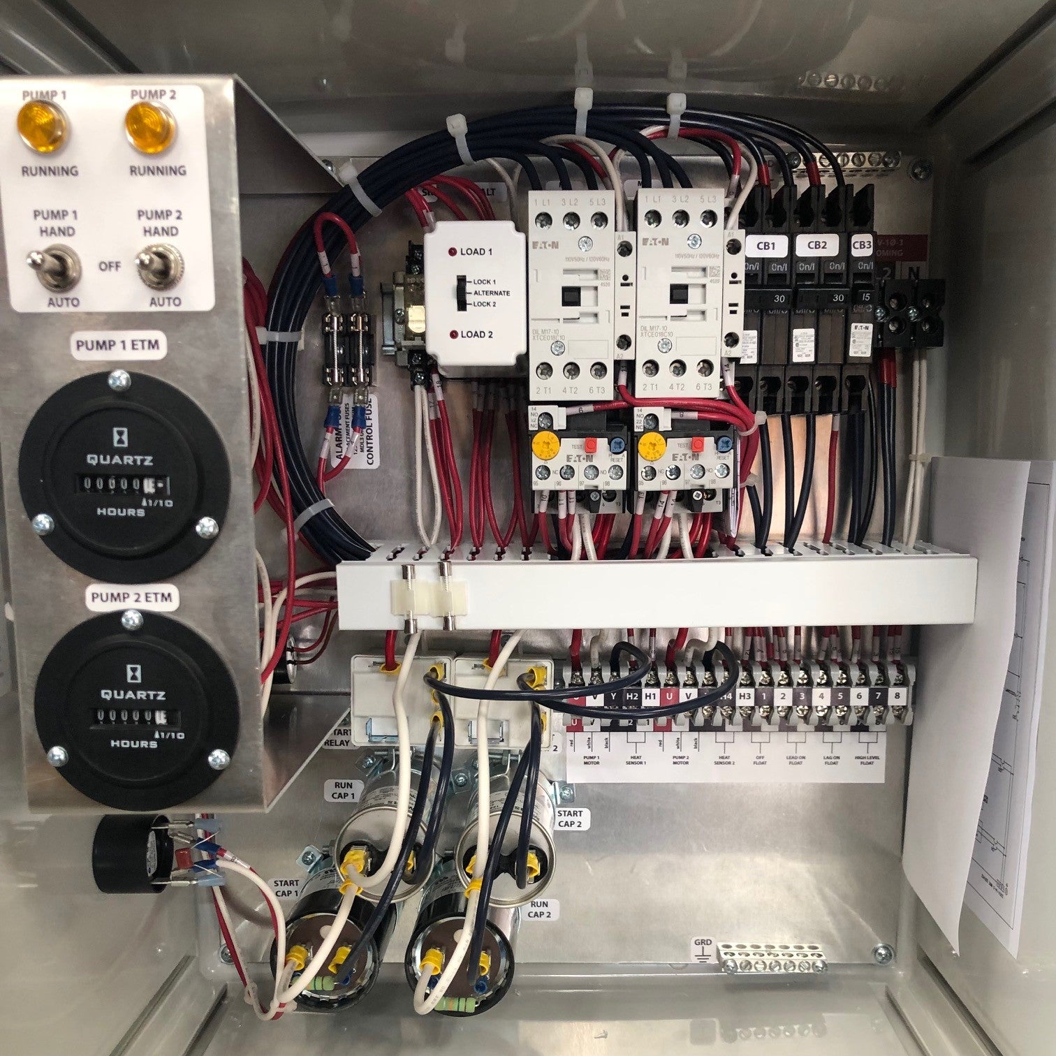 Grinder Control Station 2HP 230V 1 Phase Grinder Duplex Pump Station Control Panel 300GR2 ...